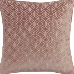 Sale Avenue Blush Velvet Jacquard Cushion Cushions