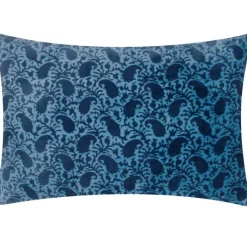 Hot Boteh Blue & Navy Printed Velvet Cushion Cushions