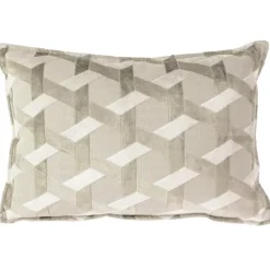 Clearance Delano Ivory and Taupe Velvet Jacquard Cushion Cushions