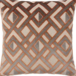 Sale Henley Cushion Ginger and Grey Cushions