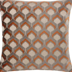 Online Ledbury Cushion Ginger and Grey Cushions