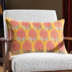 Online Portofino Gold Embroidered Cushion Cushions