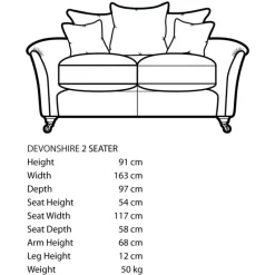 Clearance Devonshire Large 2 Seater Sofa 2 Seater Sofas | Sofas
