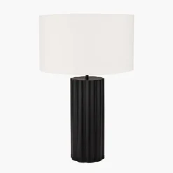 Outlet Petula Black Metal Scallop Table Lamp Table Lamps