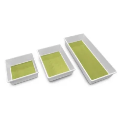 Best 3 Piece Drawer Tidy Green/White Food Storage
