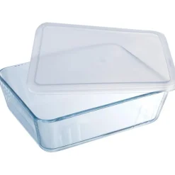Hot 1.5L Rectangle Dish with Plastic Lid Baking