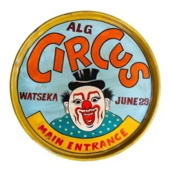 Clearance Hand Painted Circus Clown Serving Tray Serveware