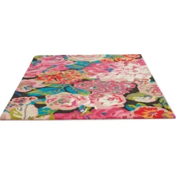 Discount Rose & Peony Cerise Rug Ethnic Designs