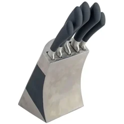 Online Maison Stainless Steel 5 Piece Knife Block Kitchen Utensils
