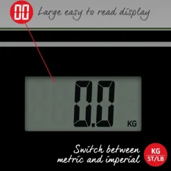 Best Black Compact Glass Electronic Scale 9207 Bathroom Accessories