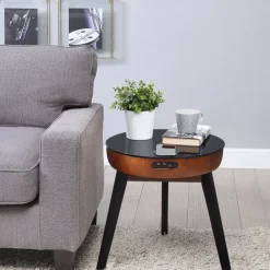 Outlet Santiago Smart Lamp Table Glass Top Side Tables