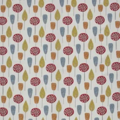 Sale Scandi Trees Scarlet PVC Fabrics
