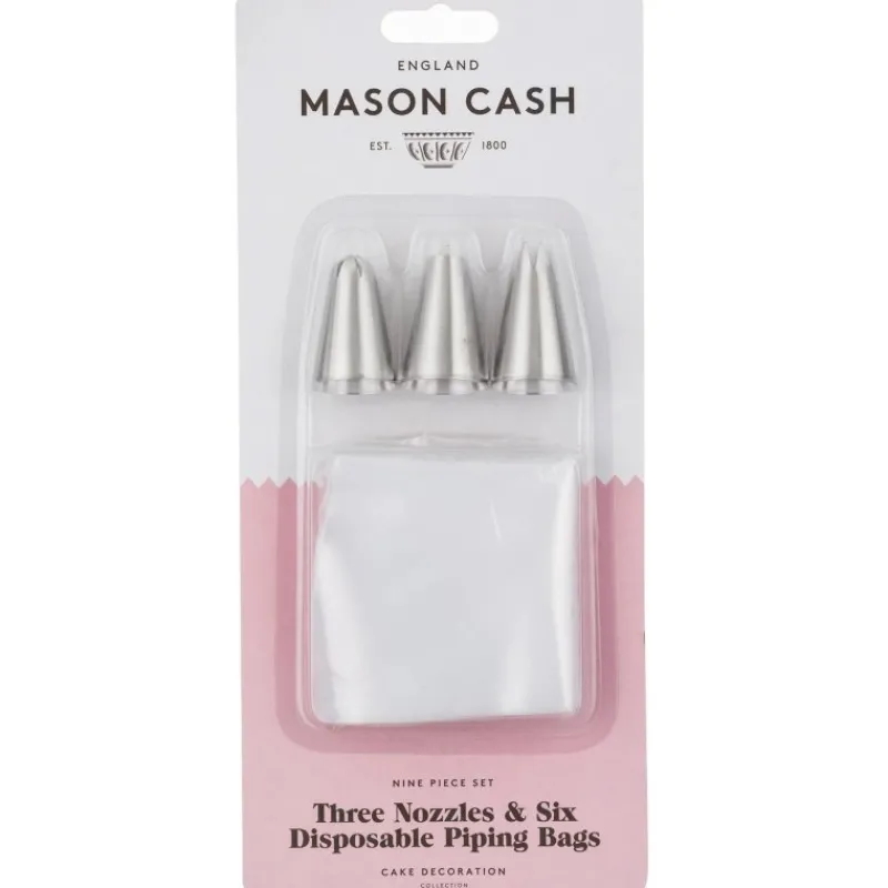 Online Set of 3 nozzles and piping bags Baking