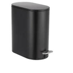 Clearance Fortuna Black 5L Pedal Bin Bathroom Accessories