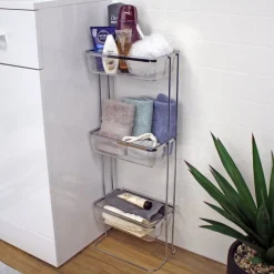Clearance Pure 3 Tier Rect Floor Caddy Bathroom Accessories