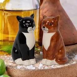 Best Cat Salt & Pepper Shaker Set Serveware