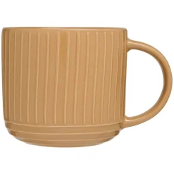 Best embossed lines mug tan Drinkware
