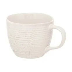 Sale Leaf Embossed Mug White Drinkware