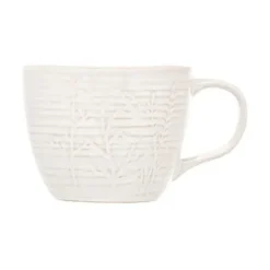 Sale Leaf Embossed Mug White Drinkware