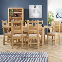 Outlet Silverdale 1.2m Extendable Dining Table and 4 Chairs Dining Sets
