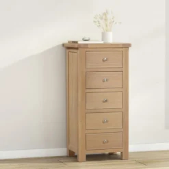 Best Silverdale Oak 5 Drawer Chest of Drawers Chest Of Drawers