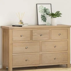 Clearance Silverdale Oak 3 Over 4 Chest of Drawers Chest Of Drawers