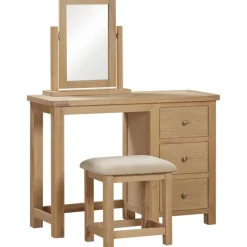 Fashion Silverdale Oak Dressing Table Set Dressing Tables