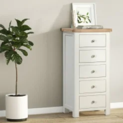 Outlet Silverdale Painted 5 Drawer Chest of Drawers Chest Of Drawers