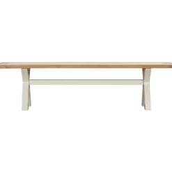 Best Silverdale Painted Cross Leg Bench Dining Benches
