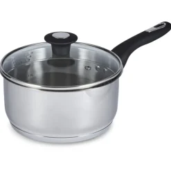 Clearance 18 CM Stainless Steel Draining Lid Saucepan Pots & Pans