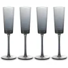Clearance Grey set of 4 Champagne Glasses Glassware