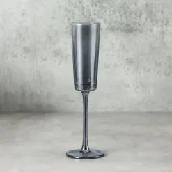 Clearance Grey set of 4 Champagne Glasses Glassware
