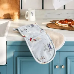 Online Coastal Boats Double Oven Glove Oven Gloves, Tea Towels & Aprons