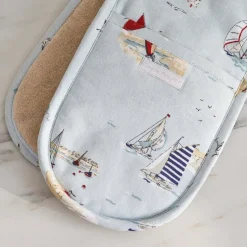 Online Coastal Boats Double Oven Glove Oven Gloves, Tea Towels & Aprons