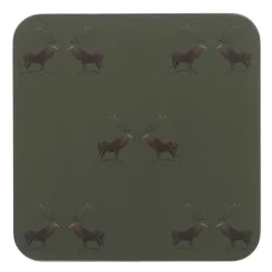 Best Highland Stag Set of 4 Coasters Table Linen, Napkins & Mats