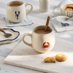 Outlet Lobster and Crab Stoneware Mug Drinkware