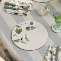 Outlet Wild Floral Set of 4 Round Placemats Table Linen, Napkins & Mats