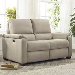 Sale Spencer 2 seater power recliner in silver grey fabric Recliner Sofas | 2 Seater Sofas
