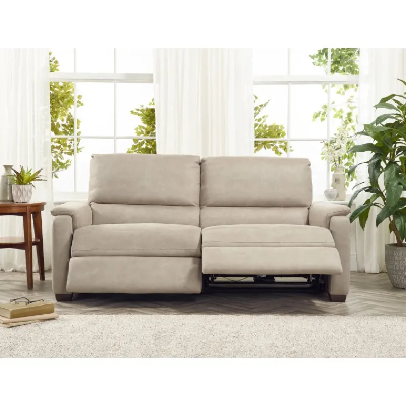 Clearance Spencer 3 seater power recliner in silver grey fabric 3 Seater Sofas | Sofas