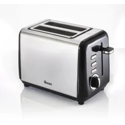 Discount TownHouse Stainless Steel Black 2 Slice Toaster Kettles & Toasters