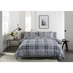 Clearance Buchanan Grey Duvet Cover Set Duvet Covers