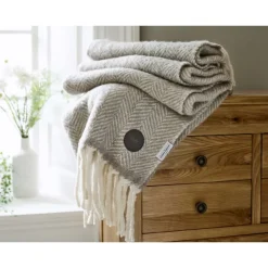 Clearance Moorland Wool Throw Natural Throws