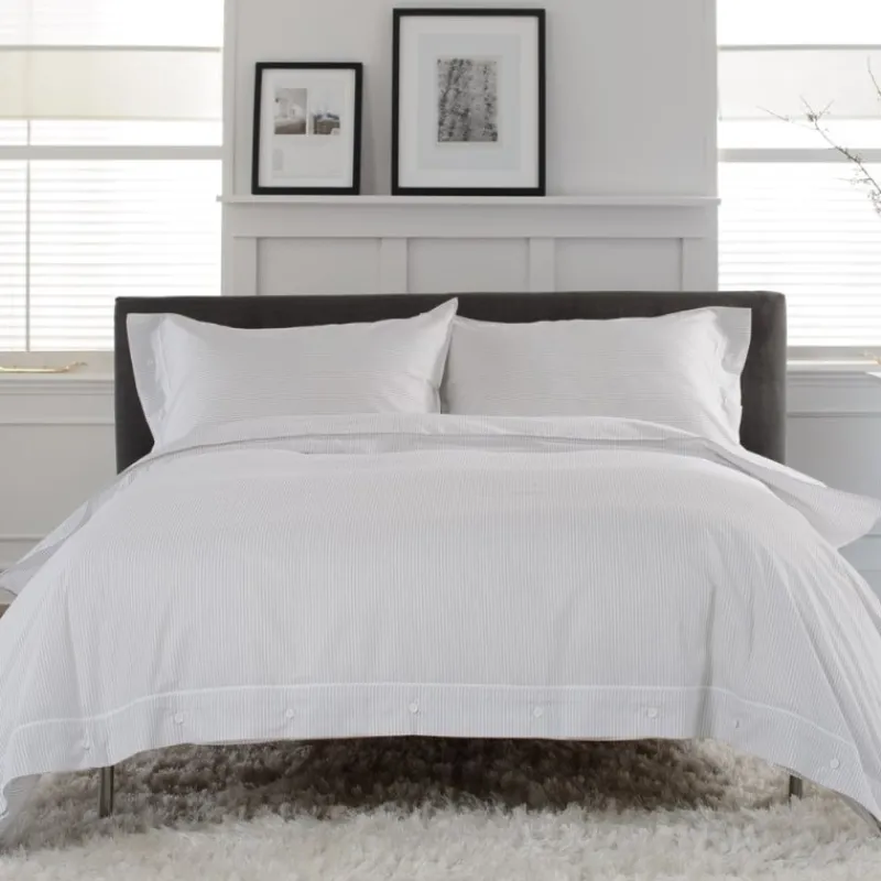Fashion Southport Grey and White Duvet Set Duvet Covers
