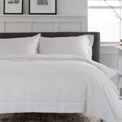 Fashion Southport Grey and White Duvet Set Duvet Covers