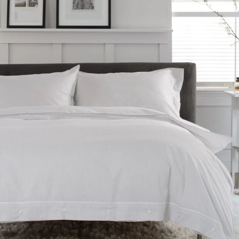 Fashion Southport Grey and White Duvet Set Duvet Covers
