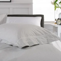 Fashion Southport Grey and White Duvet Set Duvet Covers