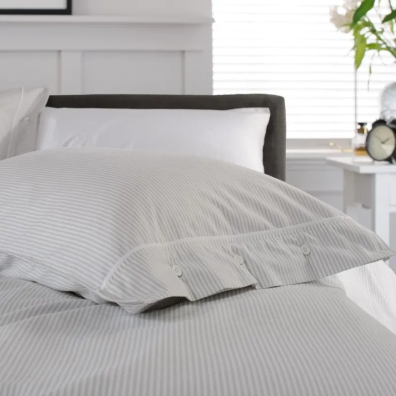 Fashion Southport Grey and White Duvet Set Duvet Covers