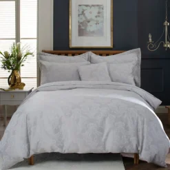 Sale Versailles Jacquard Silver Duvet Set Duvet Covers