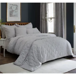 Sale Versailles Jacquard Silver Duvet Set Duvet Covers