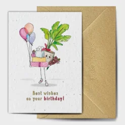 Clearance Plants, Pins & Presents Birthday Card Stationery